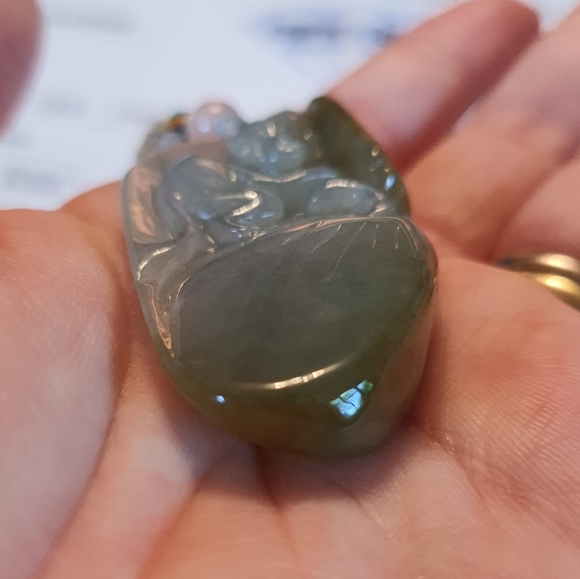 Natural Untreated Monkey Burmese Jadeite Jade Pendant Necklace - Picture 7 of 13